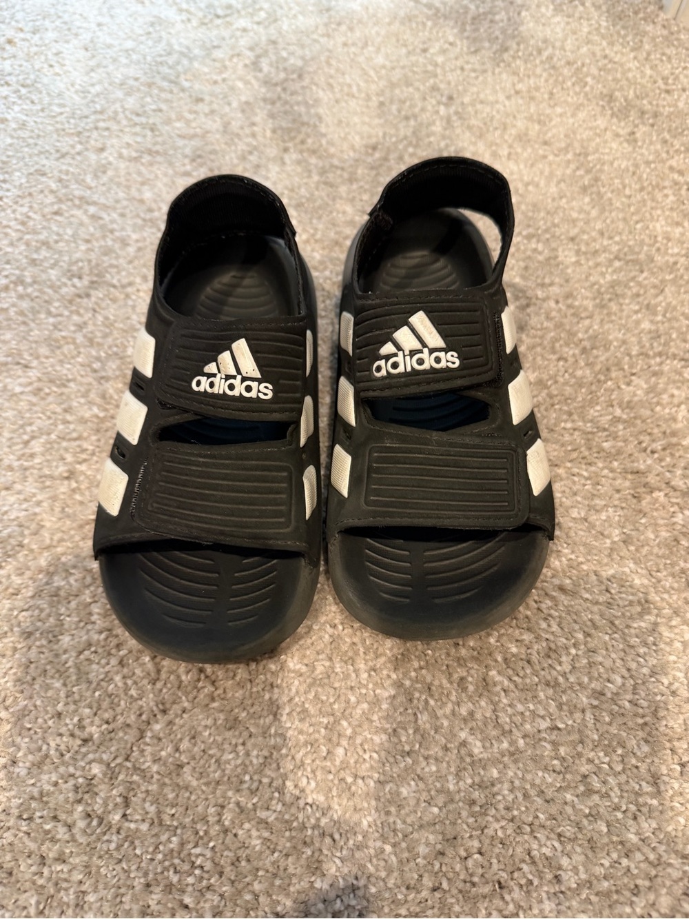 adidas Kids Black and White Sport Sandals